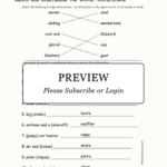 Match And Unscramble The Winter Alliterations   Enchanted Learning Inside Christmas Alliterations Worksheet