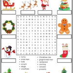 Merry Christmas Vocabulary Word Search And Match The Words Inside Merry Christmas Worksheet