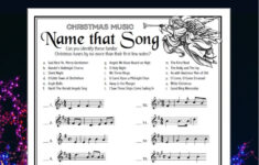 Name That Song" Christmas Game within Can You Name The Christmas Song Worksheet