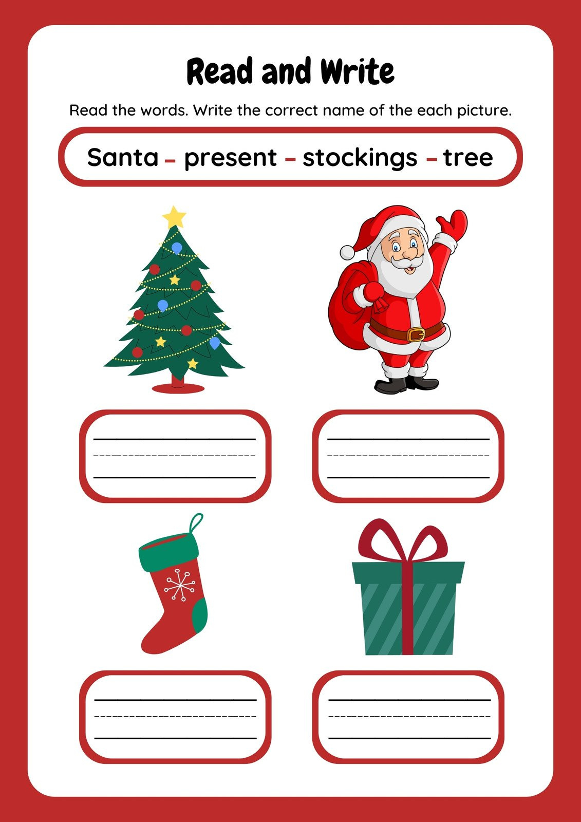 Page 4 - Free, Editable Christmas Worksheet Templates | Canva intended for Christmas Main Idea Worksheets