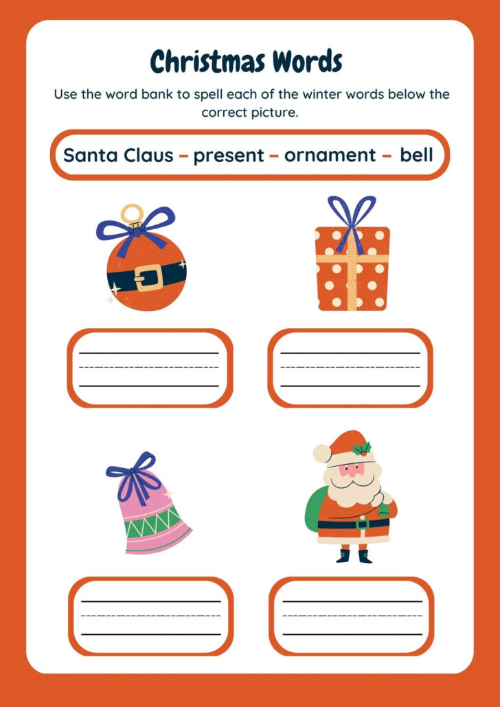 Christmas Main Idea Worksheets