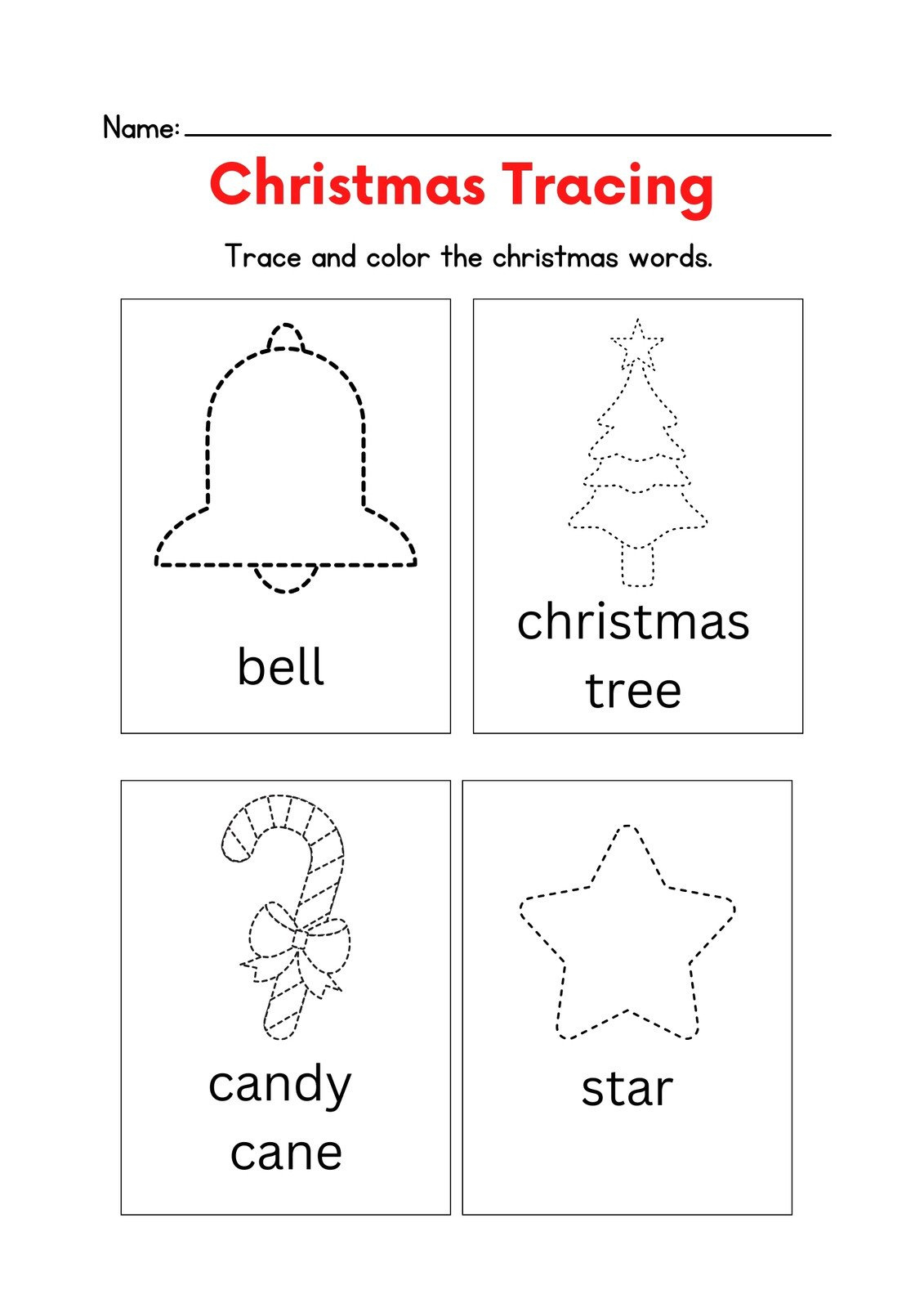 Page 9 - Free, Editable Christmas Worksheet Templates | Canva in Christmas Color Words Worksheet