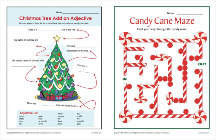 Free Printable Christmas Worksheet