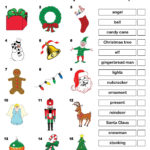 Printable Christmas Vocabulary Matching Worksheet! For Printable Christmas Vocabulary Worksheet