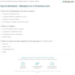 Quiz & Worksheet   Metaphors In A Christmas Carol | Study For A Christmas Carol Literary Devices Worksheet