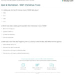 Quiz & Worksheet   Ww1 Christmas Truce | Study For The World War 1 Christmas Truce Worksheet Answer Key