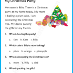 Reading Comprehension For Grade 2   Your Home Teacher For 2nd Grade Christmas Reading Comprehension Worksheets