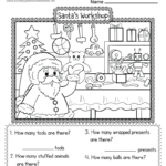 Santa'S Workshop Classification Worksheet   Free Printable Inside Christmas Kindergarten Reading Worksheets