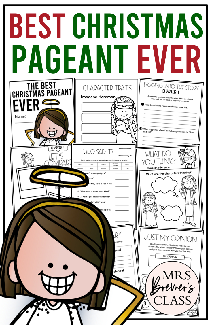 The Best Christmas Pageant Ever Book Activities Novel Study | Mrs regarding Best Christmas Pageant Ever Worksheets Free