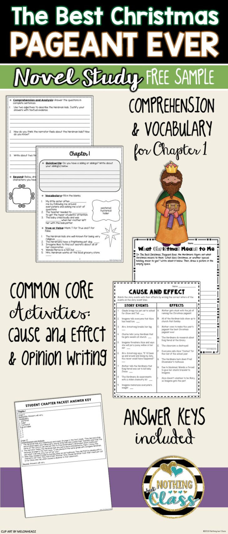 Best Christmas Pageant Ever Worksheets Free