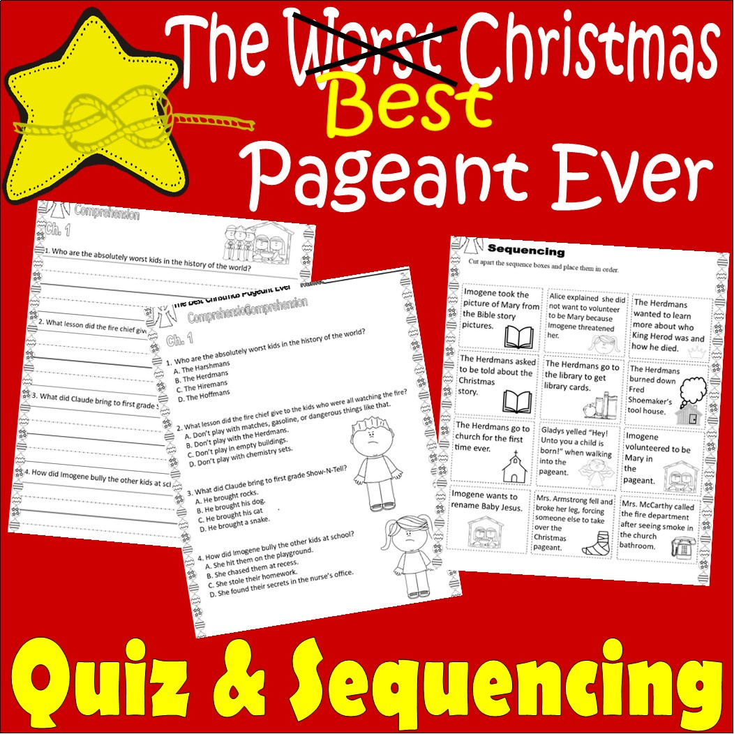 The Best Christmas Pageant Ever Reading Quiz Tests &amp;amp; Story regarding Best Christmas Pageant Ever Worksheets