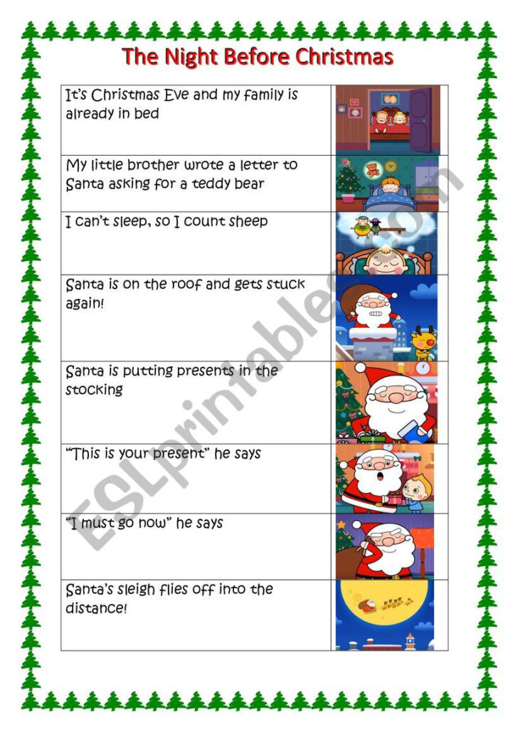 Night Before Christmas Worksheet