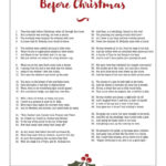 Twas The Night Before Christmas Printables | Printabulls With Regard To Night Before Christmas Worksheet