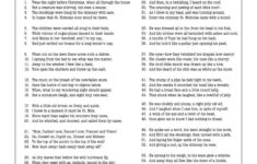 Twas The Night Before Christmas Printables | Printabulls with regard to Night Before Christmas Worksheet