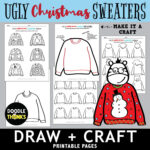 Ugly Christmas Sweater Creative Activity Pack   Payhip With Beyond The Worksheet Ugly Christmas Sweaters