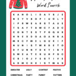 Ugly Sweater Word Search, Printable, Instant Download, Pdf   Etsy For Ugly Christmas Sweater Worksheet Answers