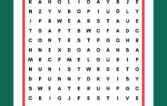 Ugly Sweater Word Search, Printable, Instant Download, Pdf - Etsy for Ugly Christmas Sweater Worksheet Answers