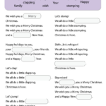 We Wish You A Merry Christmas Worksheet   Fill In The Blanks Intended For Christmas Fill In The Blank Worksheets