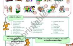 What Did You Do During The Christmas Holiday? - Esl Worksheet in Christmas Holiday Worksheet