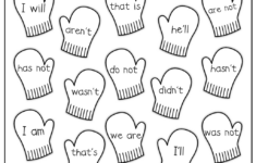 Winter Math And Literacy Packet (First Grade) pertaining to Christmas Contractions Worksheets