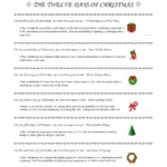 Worksheets And Assignments With Regard To 12 Days Of Christmas Statistics Worksheet