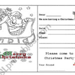 Writing   Christmas Card   Esl Worksheetepi Nda Within Christmas Card Worksheet