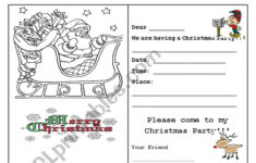 Writing - Christmas Card - Esl Worksheetepi_Nda within Christmas Card Worksheet
