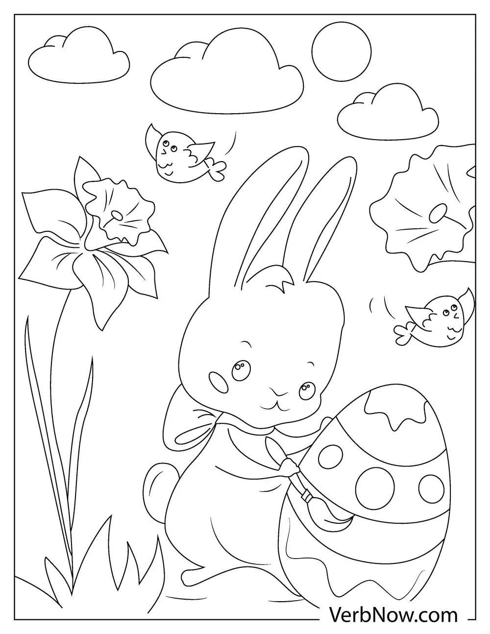 22 Free Easter Bunny Coloring Pages (Printable Pdf) within Easter Bunny Worksheets Printables