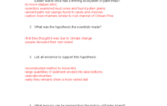 Answer Key Lessons From Easter Island - Answer Key (Main Points in Easter Island Worksheets Answers