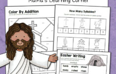 Christian Easter Worksheets For Kindergarten And 1St Grade - Mamas intended for Jesus Easter Worksheets