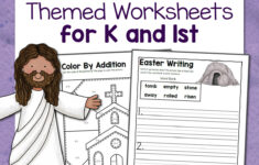 Christian Easter Worksheets For Kindergarten And First Grade pertaining to Easter Bible Worksheets