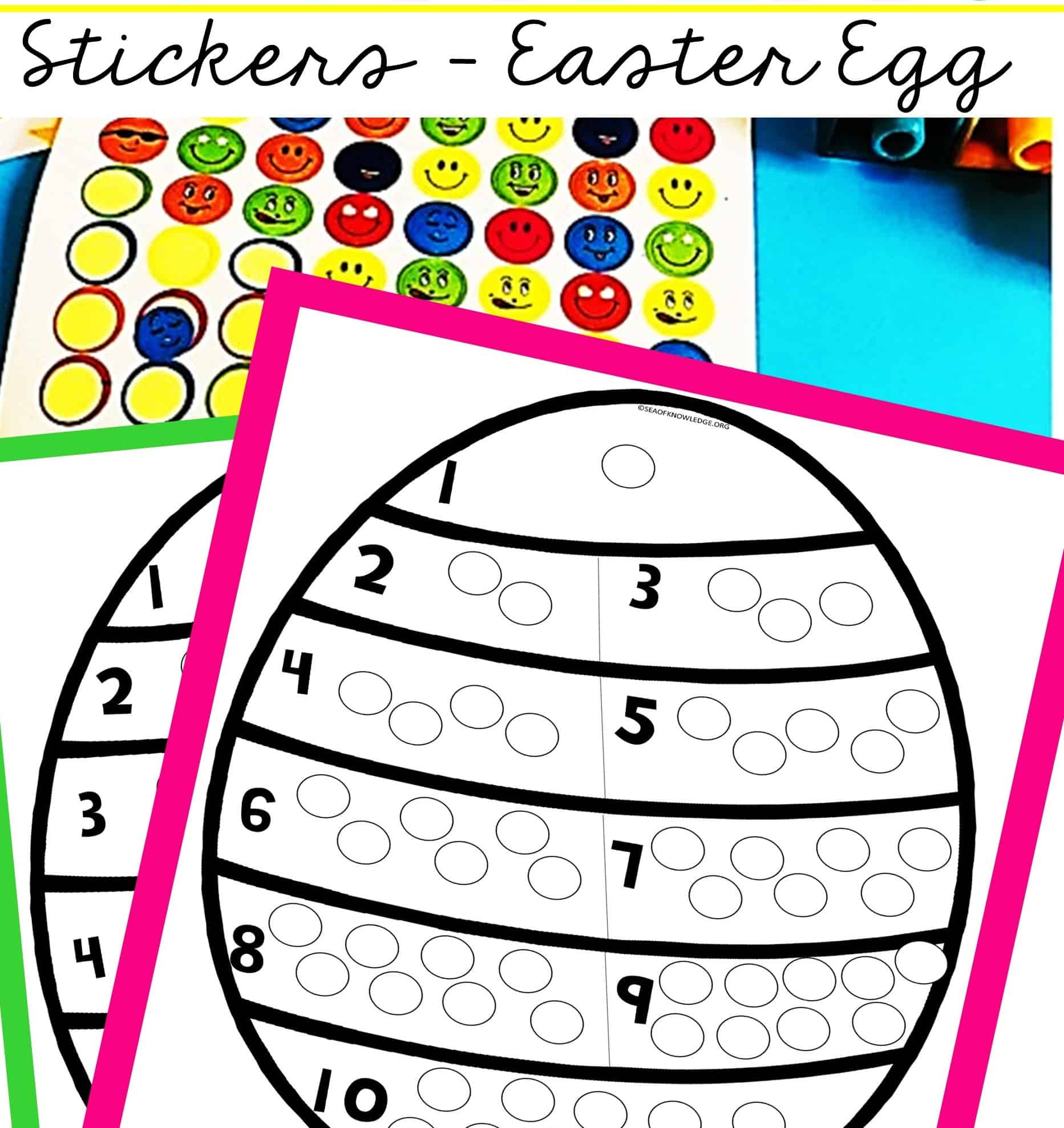 Counting 1 To 10 Dot Stickers Easter Eggs - Sea Of Knowledge regarding Counting Easter Eggs Worksheets