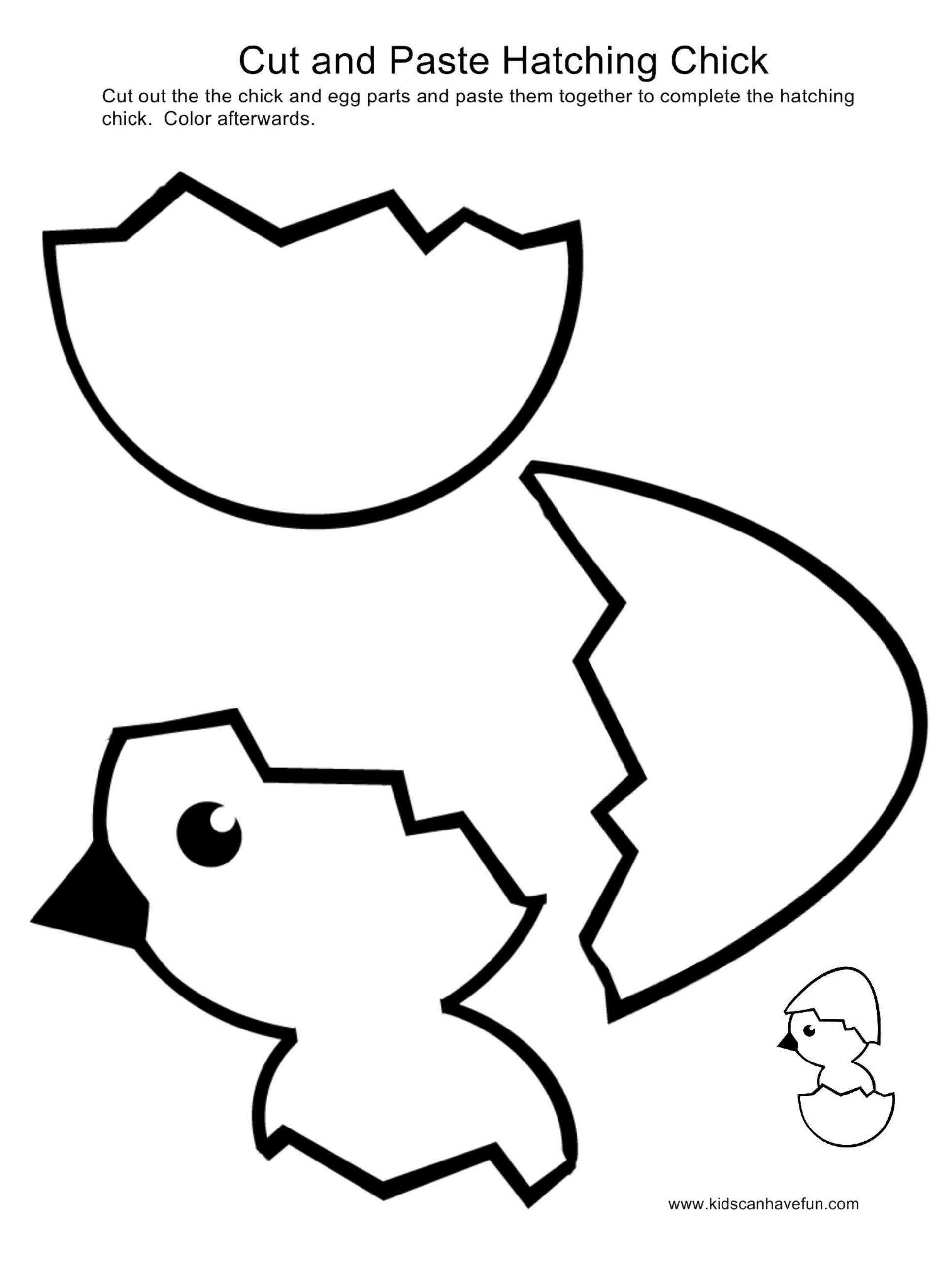 Cut And Paste Easter Activities, Easter Chicks And Bunnies inside Cut And Paste Easter Worksheets