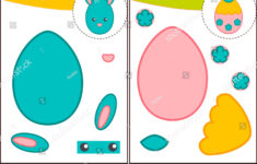Cut Paste Worksheet Easter Eggs Stock Vector (Royalty Free in Easter Cut And Paste Worksheets