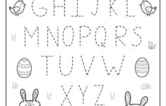 Easter Alphabet Tracing Worksheet Educational Vector Image in Easter Alphabet Worksheets