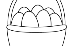 Easter Basket With Eggs - Coloring Page (Easter) intended for Easter Basket Worksheets