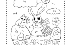 Easter Bunny Colorsight Word Worksheet - Free Printable in Free Easter Worksheets Printables