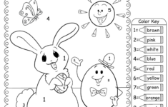 Easter Colornumber Worksheet - Free Printable, Digital, &amp; Pdf intended for Easter Math Worksheets For Kindergarten