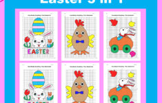 Easter Coordinate Plane Graphing Picture- Easter Bundle 3 In 1 pertaining to Easter Graphing Worksheets