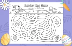 Easter Egg Maze Printable Worksheet | Mrs. Merry in Find the Easter Egg Worksheets