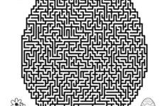 Easter Egg Maze within Easter Maze Worksheets