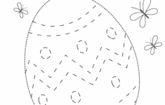 Easter Egg Tracing Printable in Tracing Easter Worksheets