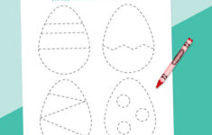 Easter Egg Tracing Worksheet - Hey Let'S Make Stuff in Easter Egg Tracing Worksheets