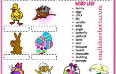 Easter Holidays Esl Vocabulary Worksheets with regard to Easter Holiday Worksheets
