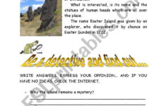 Easter Island Mystery - Esl Worksheetboradona with The Mystery of Easter Island Worksheets