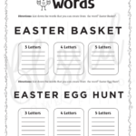 Easter Printable Worksheets For Elementary School In Easter Worksheets 3Rd Grade