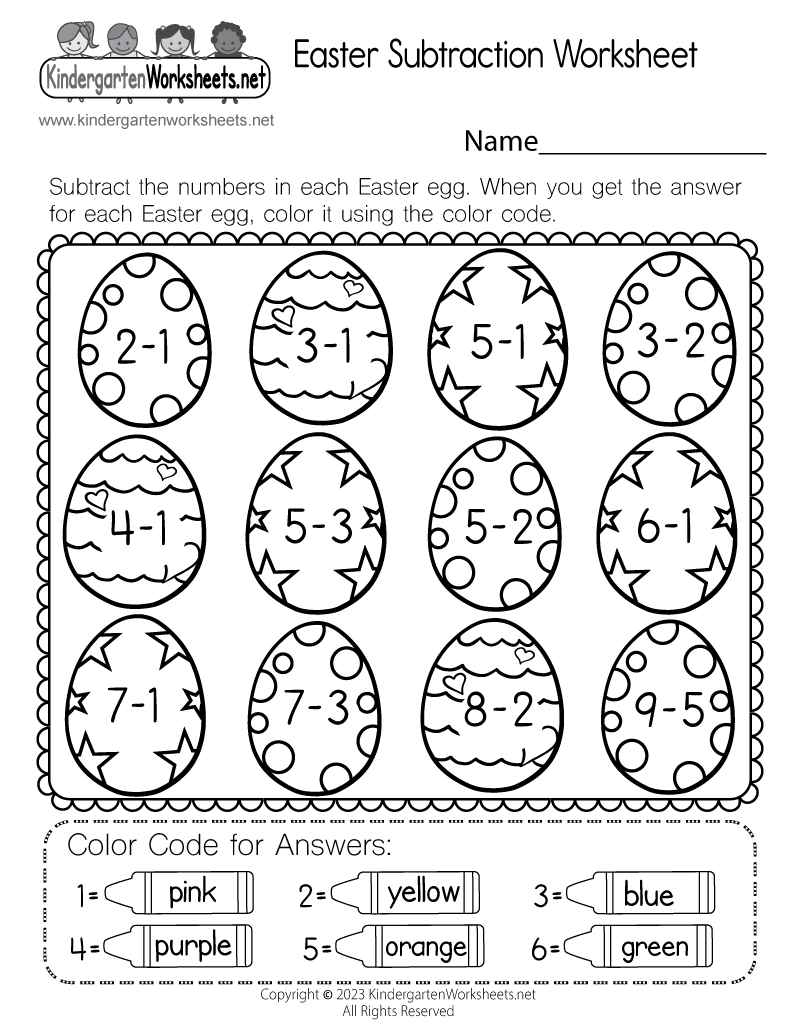 Easter Subtraction Worksheet - Free Printable, Digital, &amp;amp; Pdf within Easter Addition And Subtraction Worksheets