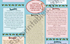 Easter Traditions From Around The World 1 - Europe (2 Pages + Key pertaining to Easter Traditions Around the World Worksheets