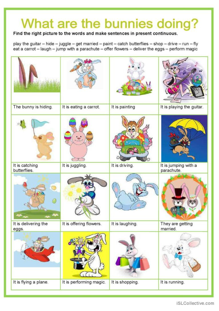 Easter - What Are The Easter Bunnies…: English Esl Worksheets Pdf for Easter Grammar Worksheets