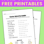 Easter Word Scramble Free Printable With Answer Key Within Easter Unscramble Worksheets